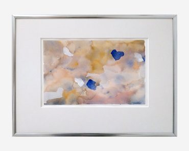 Meditation (1 av 12st): storlek med P 30×40 cm, Akvarell, färgpenna, torrpastell